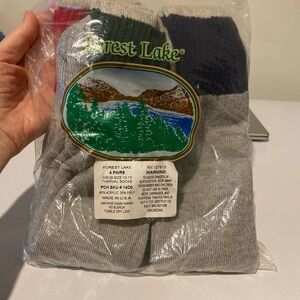 Men's Vintage Thermal Gray Socks - 4 Pairs